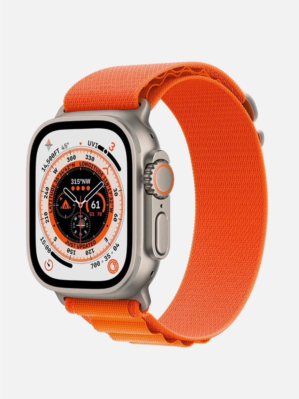 Apple Watch Ultra — Titanium Case with Bright Orange Sport Loop M (NEW IN BOX)